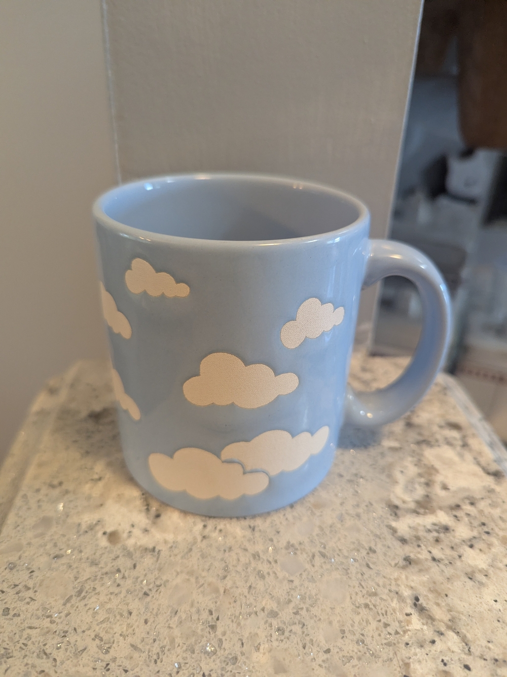 WAECHTERSBACH Blue & White Cloud Mug West Germany Vintage 1980’s Coffee Cup